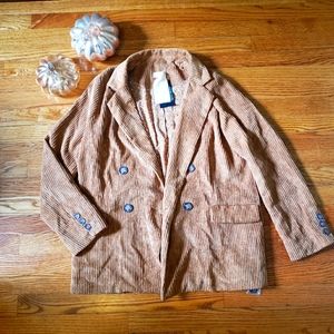 Camel Brown Corduroy Blazer